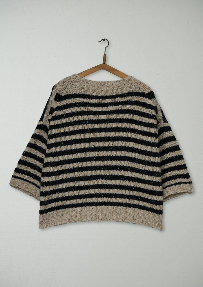 Reworn Donegal Short Sleeve Sweater Size M (688) | Multi