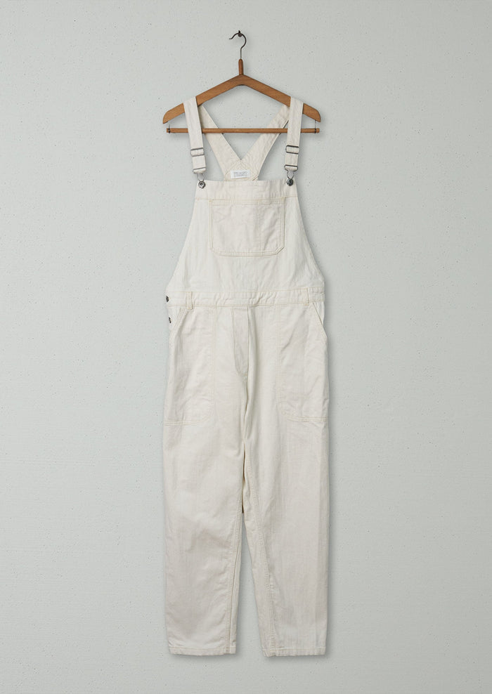 Reworn Jesse Dungarees Size 18 (945) | Ecru