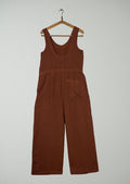 Reworn Linen Side Button Jumpsuit Size XS (1447) | Copper