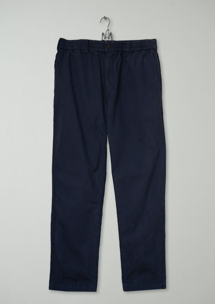 Reworn Mens Cotton Canvas Trousers Size L (102) | Prussian Blue