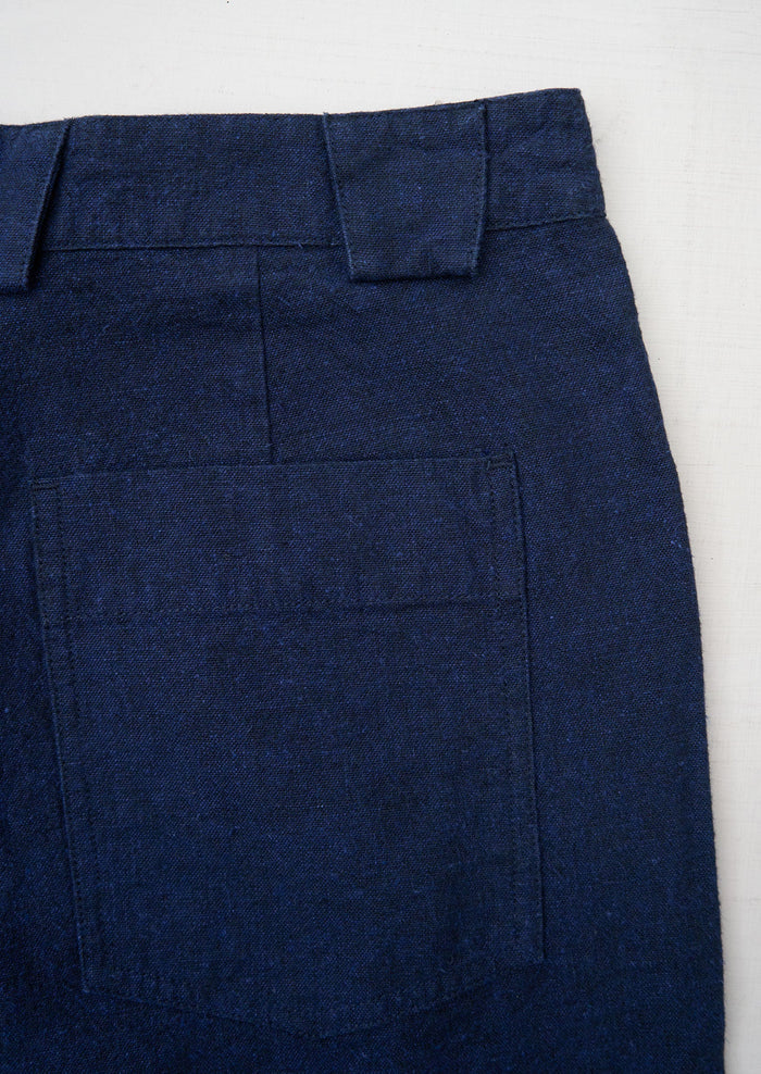 Reworn Mens Hemp Cotton Pants Size S (124) | Blue