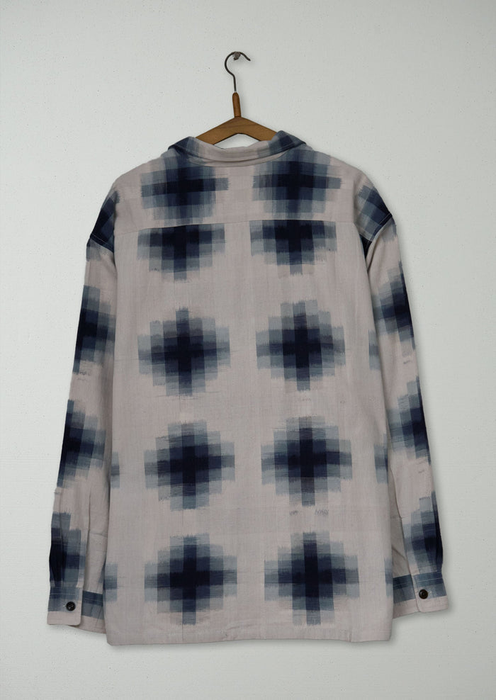 Reworn Mens Ikat Shirt Size M (066) | Multi