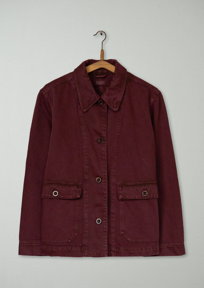 Reworn Patch Pocket Jacket Size 12 (185) | Prune