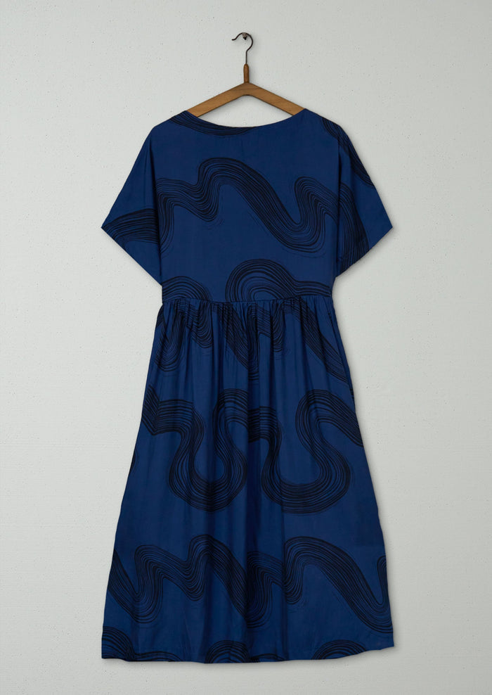 Reworn Print Drape Dress Size 14 (1939) | Multi
