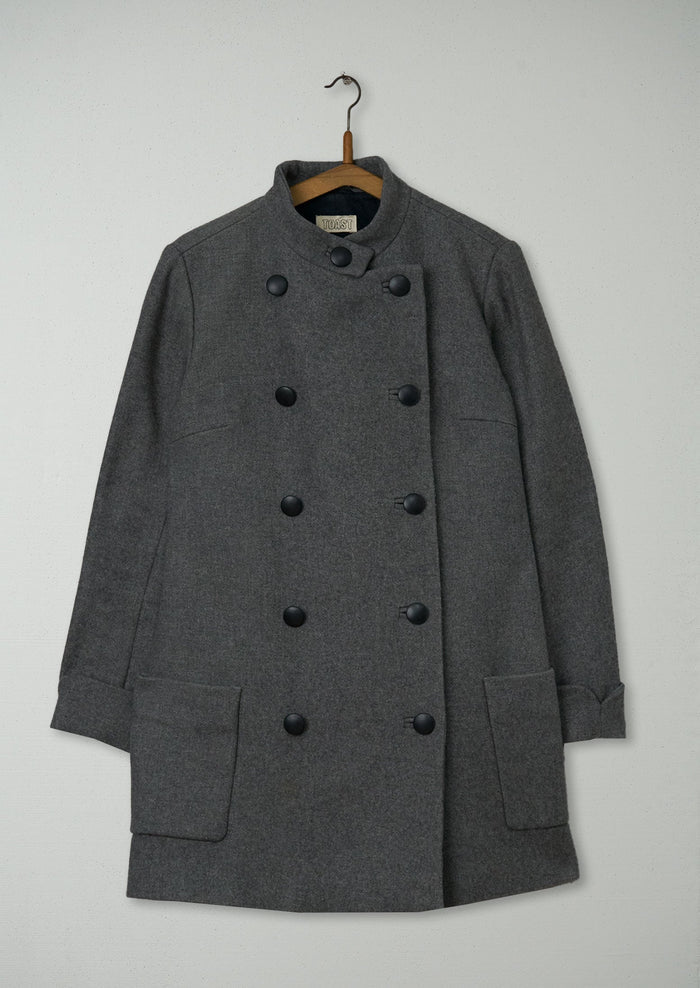 Reworn Sackville Coat Size 12 (098) | Grey