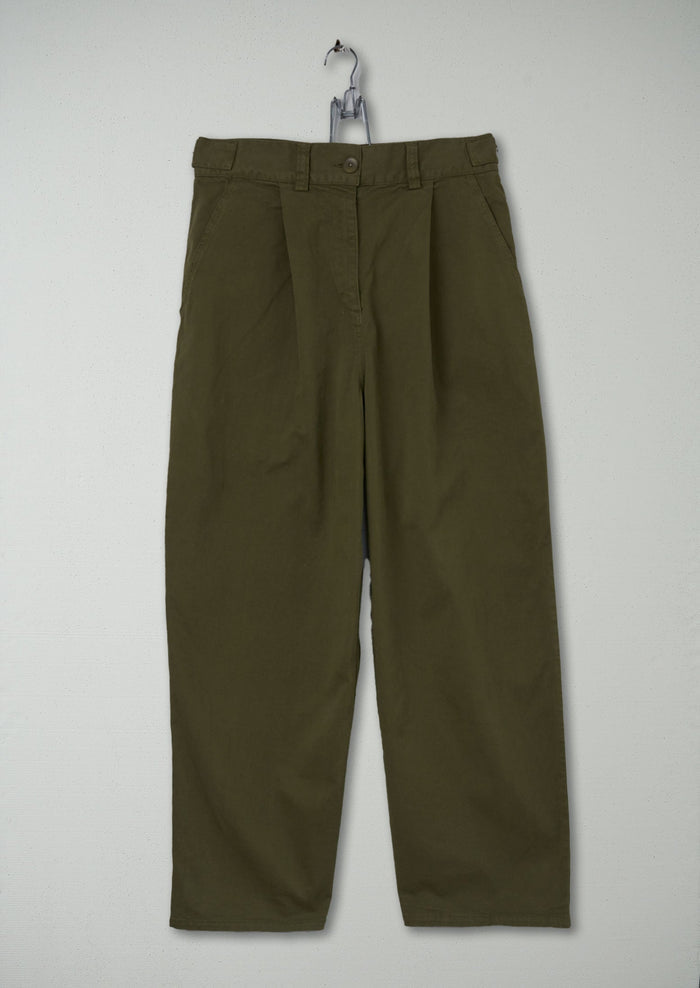 Reworn Side Tab Pants Size 12 (1026) | Rich Olive