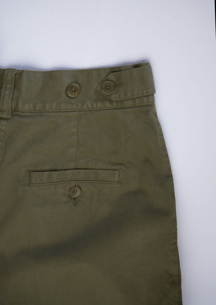 Reworn Side Tab Pants Size 12 (1026) | Rich Olive