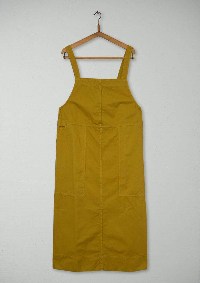 Reworn Twill Pinafore Dress Size 6 (1262) | Brass