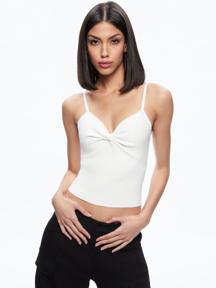 RHONA TWIST FRONT TANK - SOFT WHITE