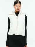 ROBENA TEDDY PUFFER VEST - OFF WHITE