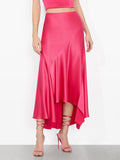 ROSA MIDI SLIP SKIRT - RASPBERRY