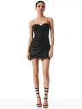 ROSE BUSTIER MINI DRESS - BLACK