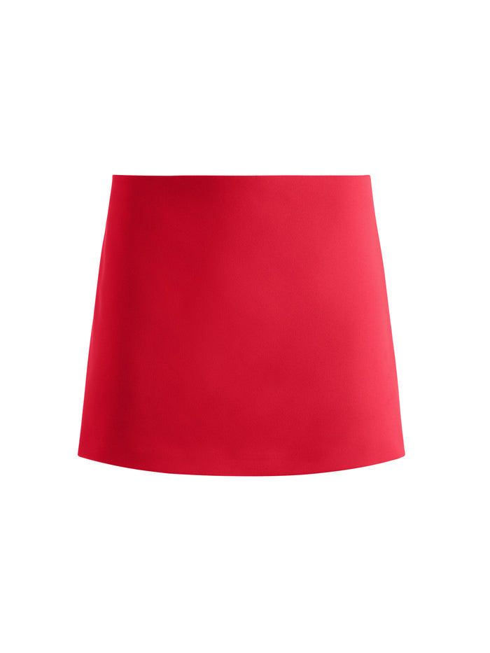 RUBI MINI SKIRT - BRIGHT POPPY