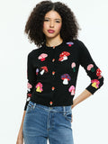 RUTHY CARDIGAN - BLACK MULTI