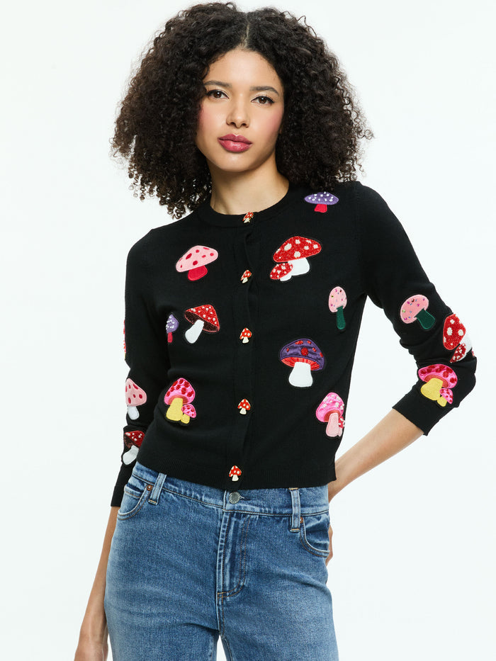 RUTHY CARDIGAN - BLACK MULTI