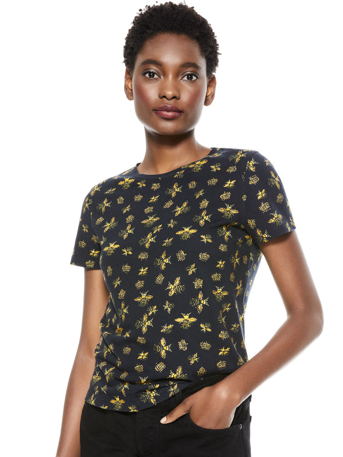 RYLYN CREW NECK TEE - QUEEN BEE