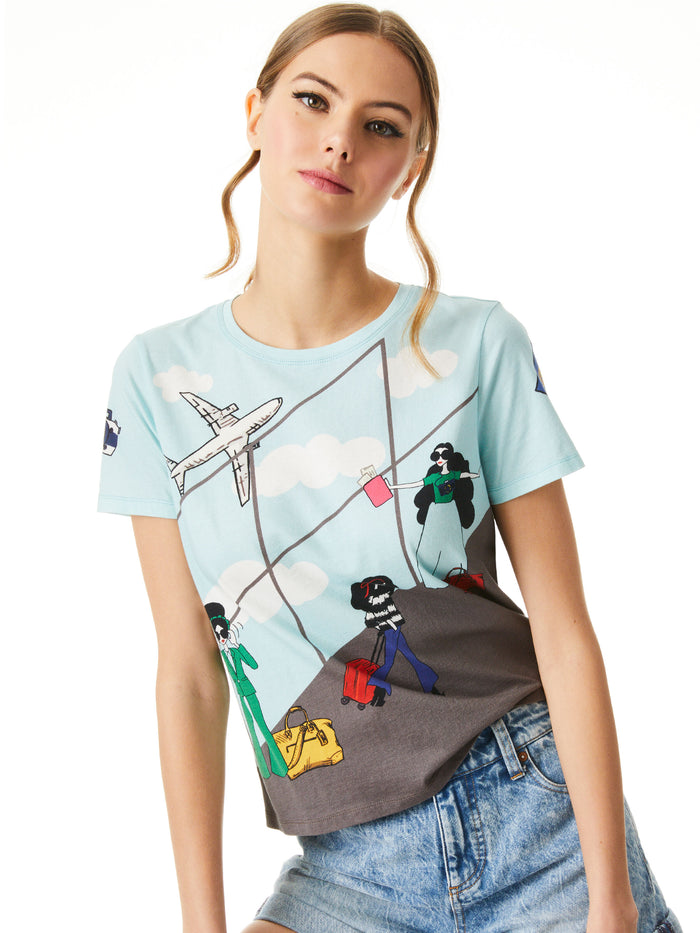 RYLYN CREW NECK TOP - MULTI