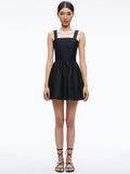 SAIGE TIE BACK MINI DRESS - BLACK