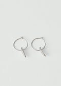 Sally Lacock Sculpted Seed Charm Hoops | Silver