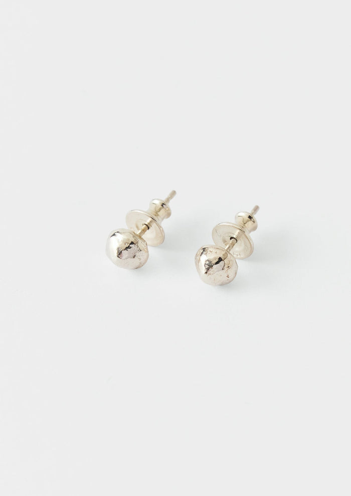 Sally Lacock Seed Silver Stud Earrings | Silver