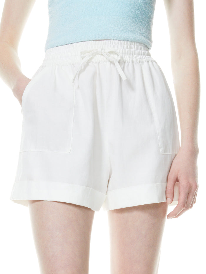 SAM PATCH POCKET CUFFED SHORT - WHITE