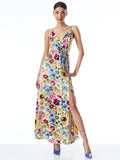 SAMANTHA WRAP BELTED MAXI DRESS - SUNDAY STROLL