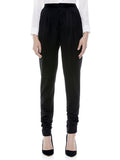 SAMUEL PLEAT FRONT SKINNY PANT - BLACK