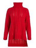 SAWYER TURTLENECK PULLOVER - RUBY