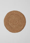 Scalloped Edge Raffia Placemat | Shell