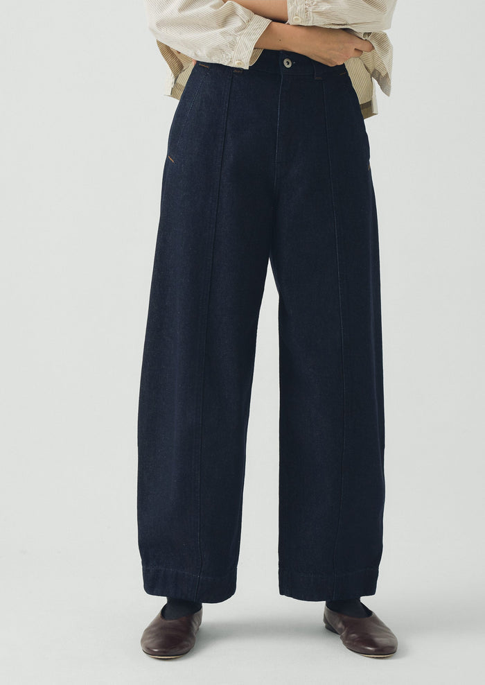 Sculpted Indigo Denim Pants | Indigo