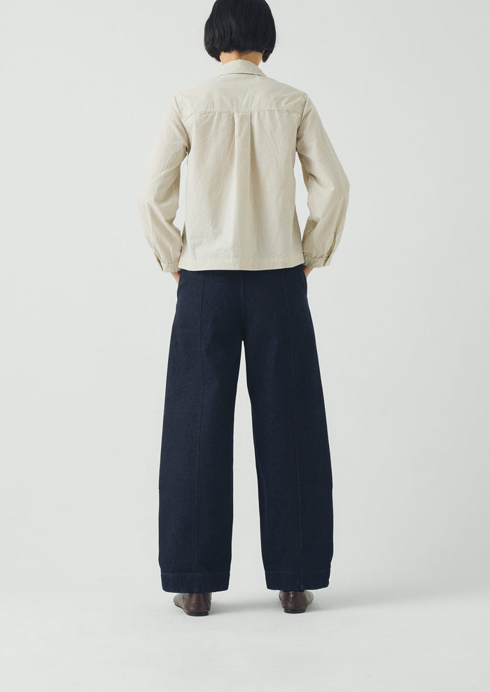 Sculpted Indigo Denim Pants | Indigo