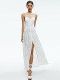 SHANTELLA TRD BTN FT MAXI DRES - OFF WHITE