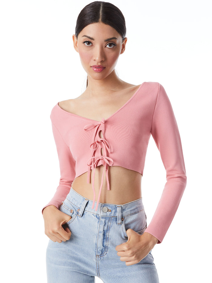 SHAREE CROPPED PULLOVER - ROSE