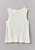 Sian Garment Dyed Cotton Tank Top | Chalk