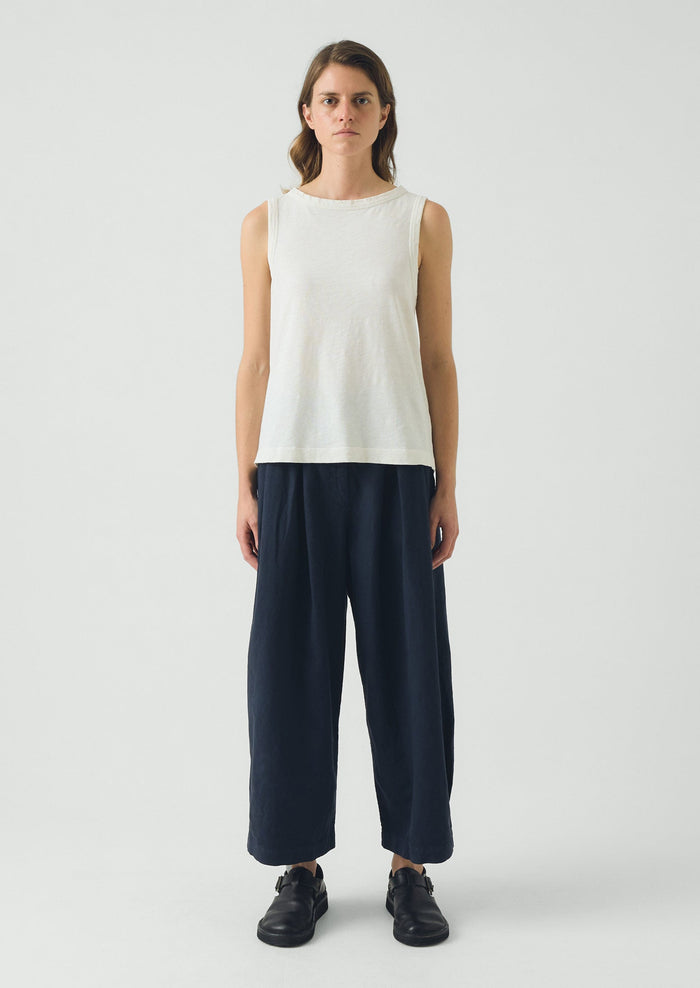 Sian Garment Dyed Cotton Tank Top | Chalk