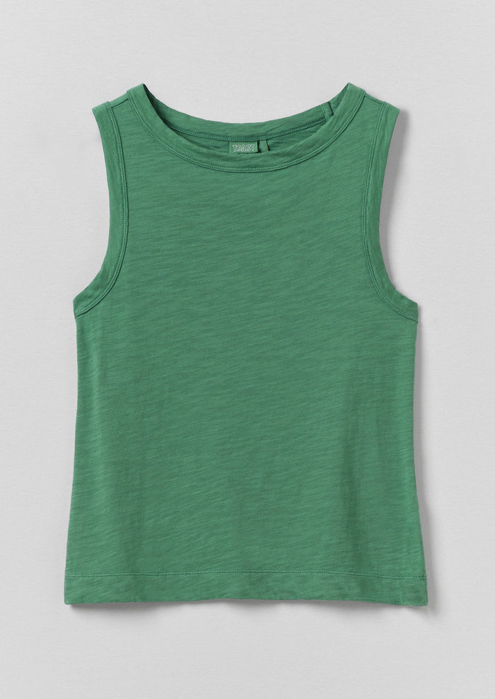 Sian Garment Dyed Cotton Tank Top | Hunter Green