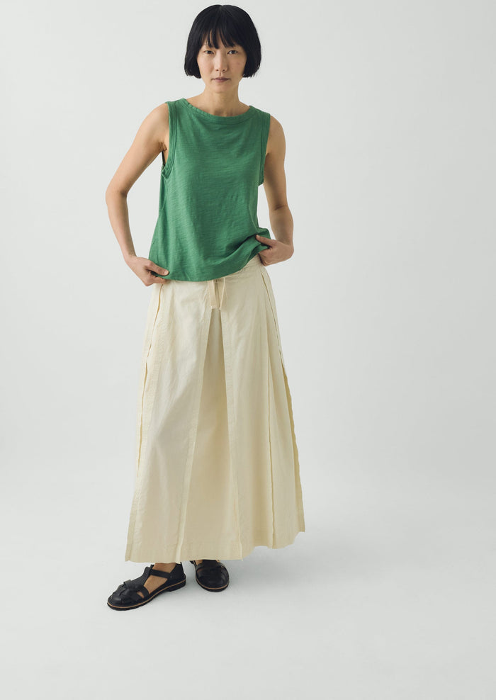 Sian Garment Dyed Cotton Tank Top | Hunter Green