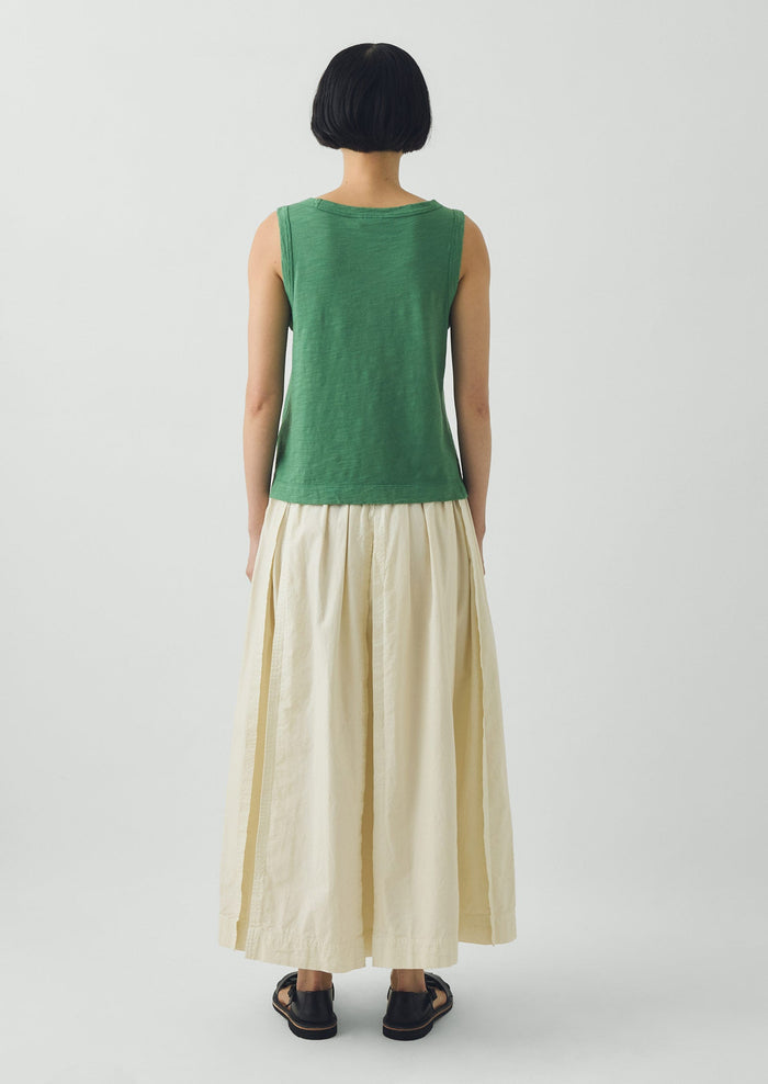 Sian Garment Dyed Cotton Tank Top | Hunter Green
