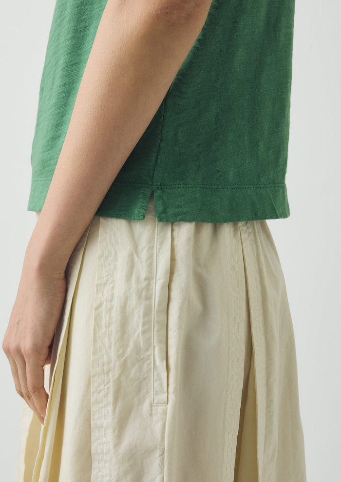 Sian Garment Dyed Cotton Tank Top | Hunter Green