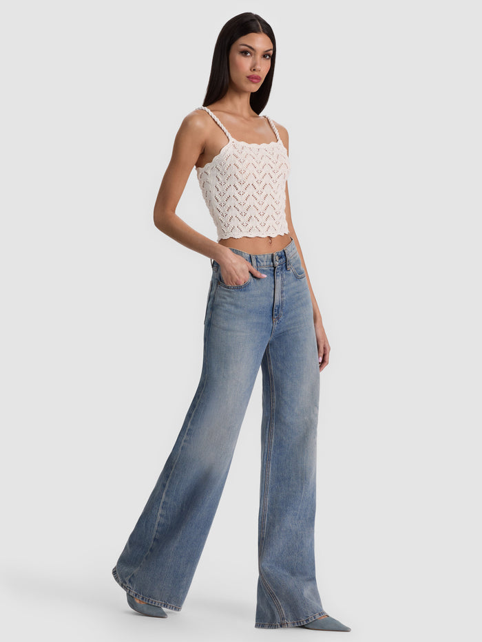 SID CHIFFON STRAP TANK - SOFT WHITE