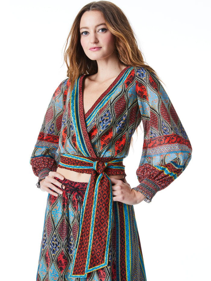 SIMONA WRAP TOP - JEWEL MULTI