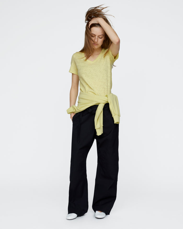 Slub Jersey Classic V-Neck Tee - Mellow Yellow