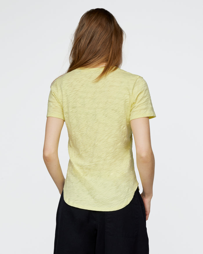 Slub Jersey Classic V-Neck Tee - Mellow Yellow