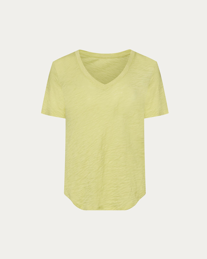 Slub Jersey Classic V-Neck Tee - Mellow Yellow