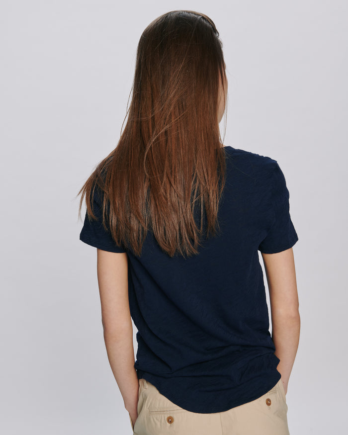 Slub Jersey Classic V-Neck Tee - Midnight