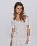 Slub Jersey Classic V-Neck Tee - White