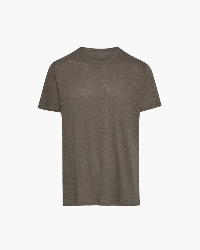 Slub Jersey Crew Neck Tee - Army