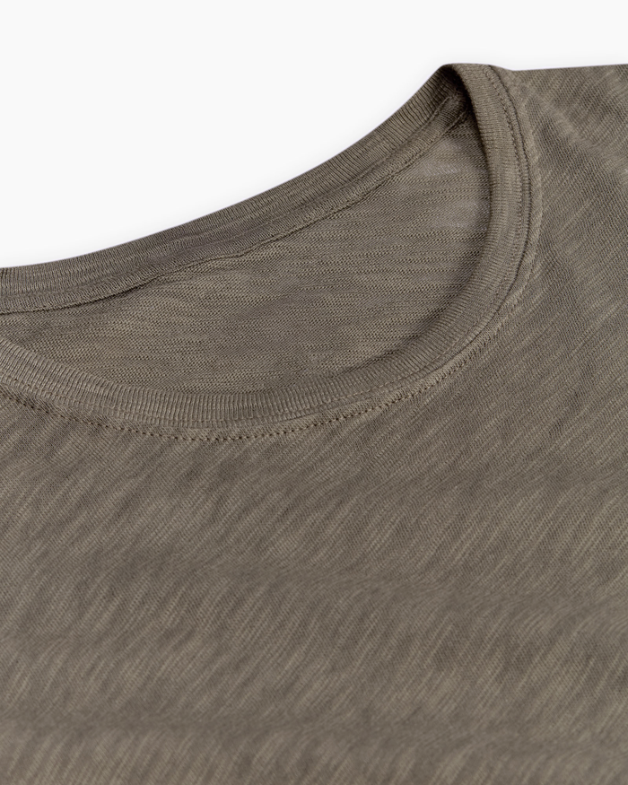 Slub Jersey Crew Neck Tee - Army