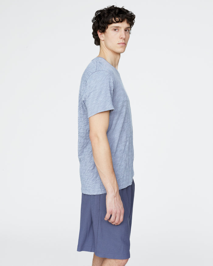 Slub Jersey Crew Neck Tee - Cool Water