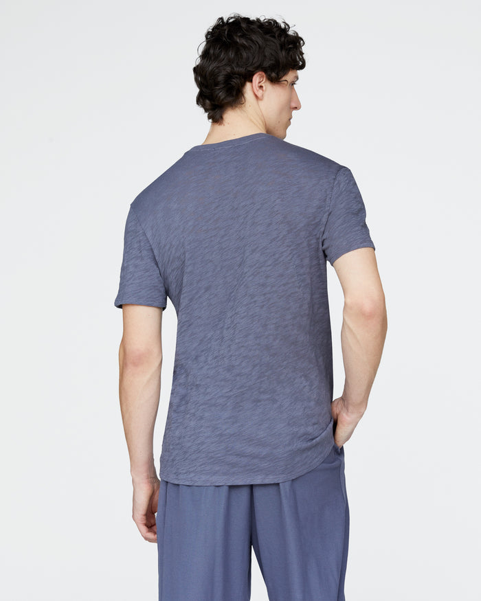 Slub Jersey Crew Neck Tee - Dusk Blue